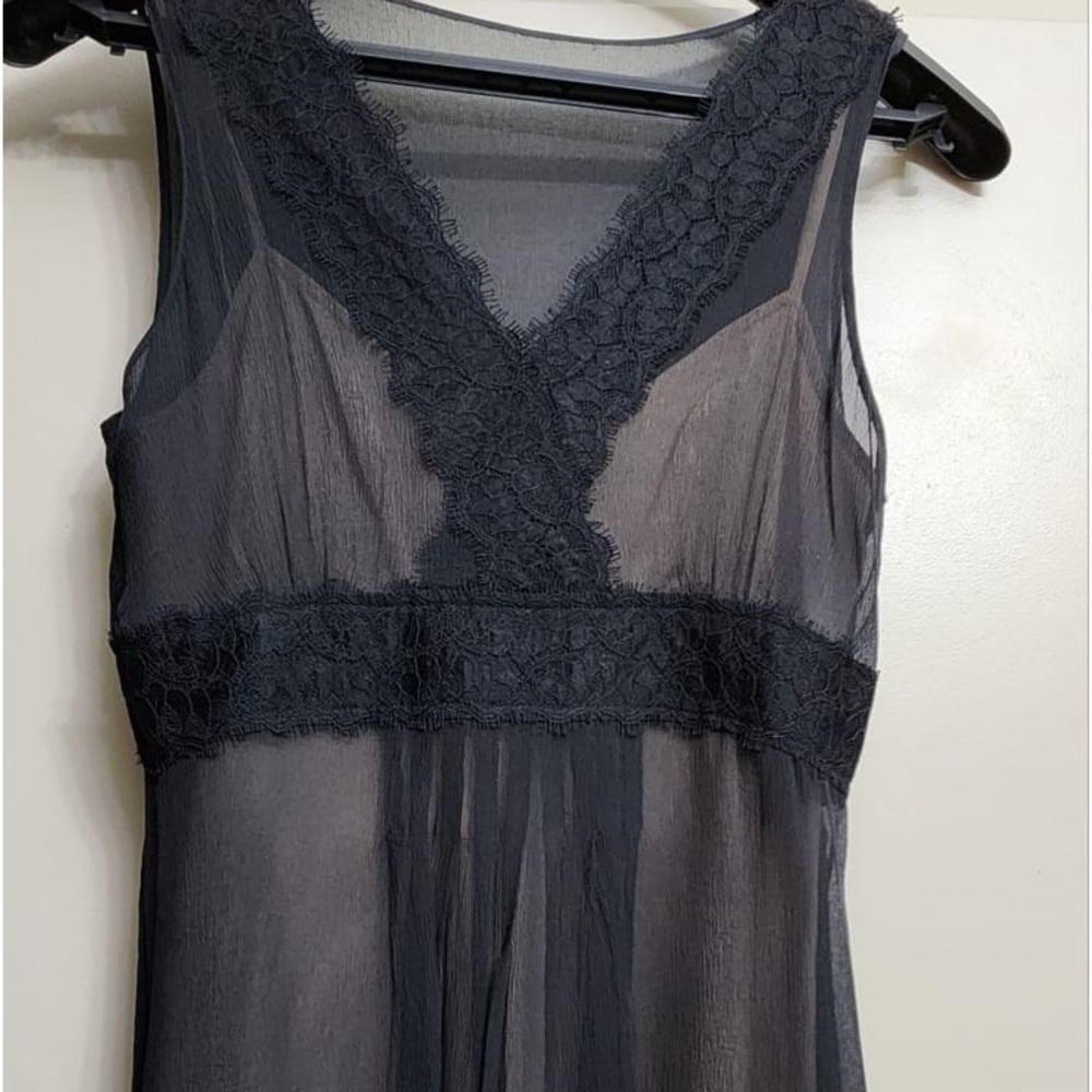 Black Lace trim Dress